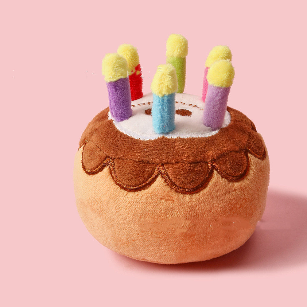 Pet Birthday Plush Cake Toy 🎂
