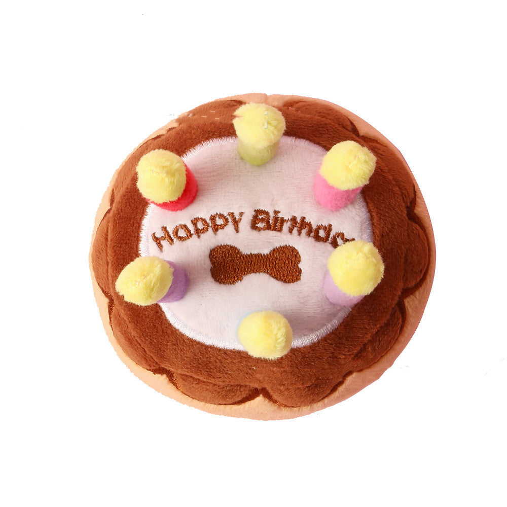 Pet Birthday Plush Cake Toy 🎂